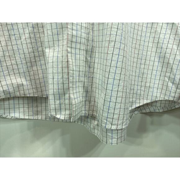 Tommy Hilfiger Button White Blue Red Regular Fit Ithaca Shirt Men's Medium 38-40 - Picture 5 of 11
